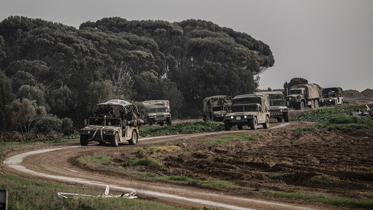 Israeli military vehicles