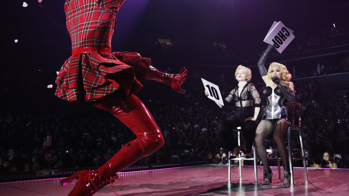 Madonna with back-up dancers