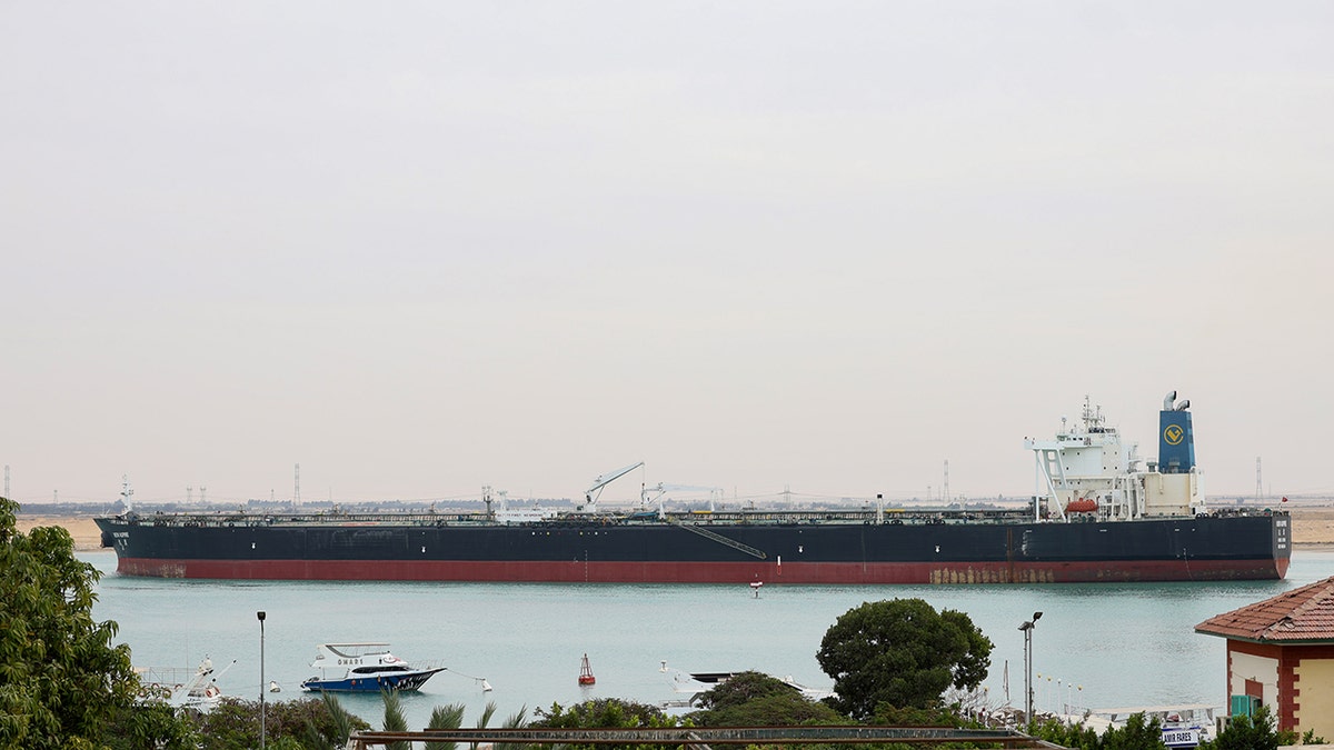 Crude oil tanker in the Suez Canal