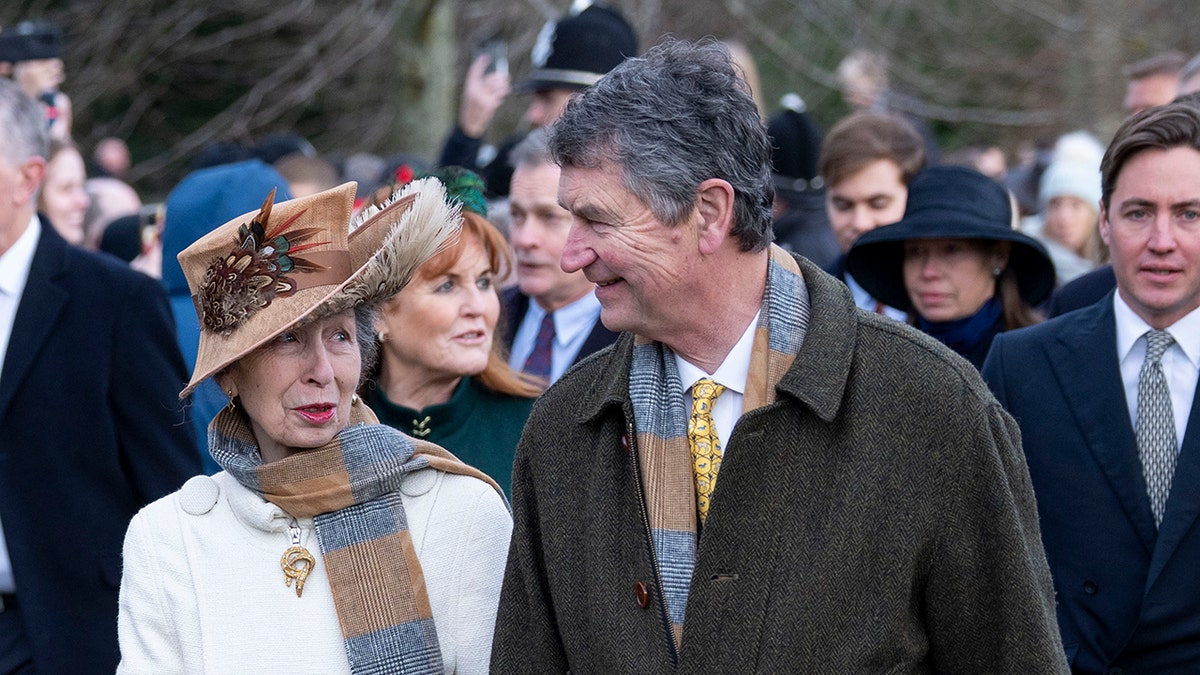 A photo of Princess Anne and her husband