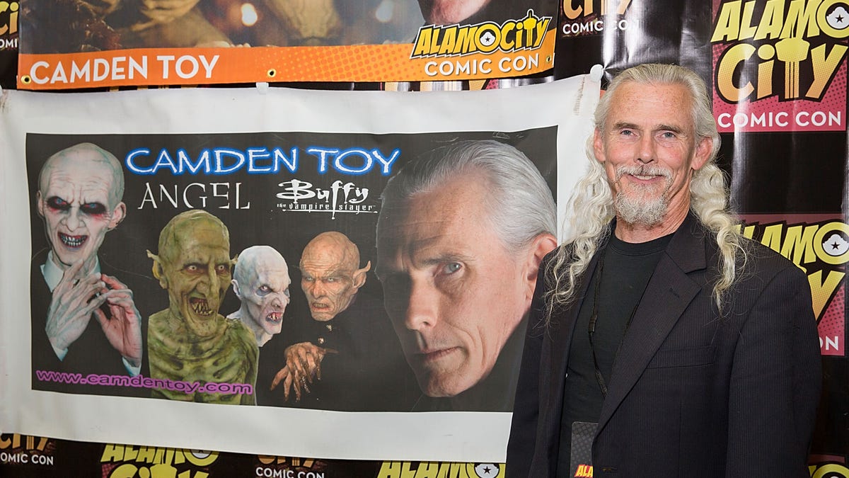 camden toy on a red carpet