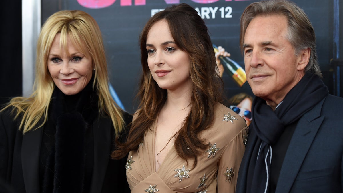 Melanie Griffith, Dakota Johnson, and Don Johnson