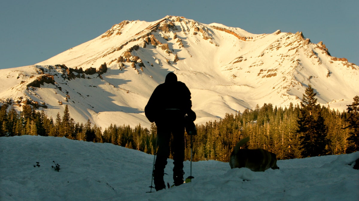 Mt. Shasta covered in snow