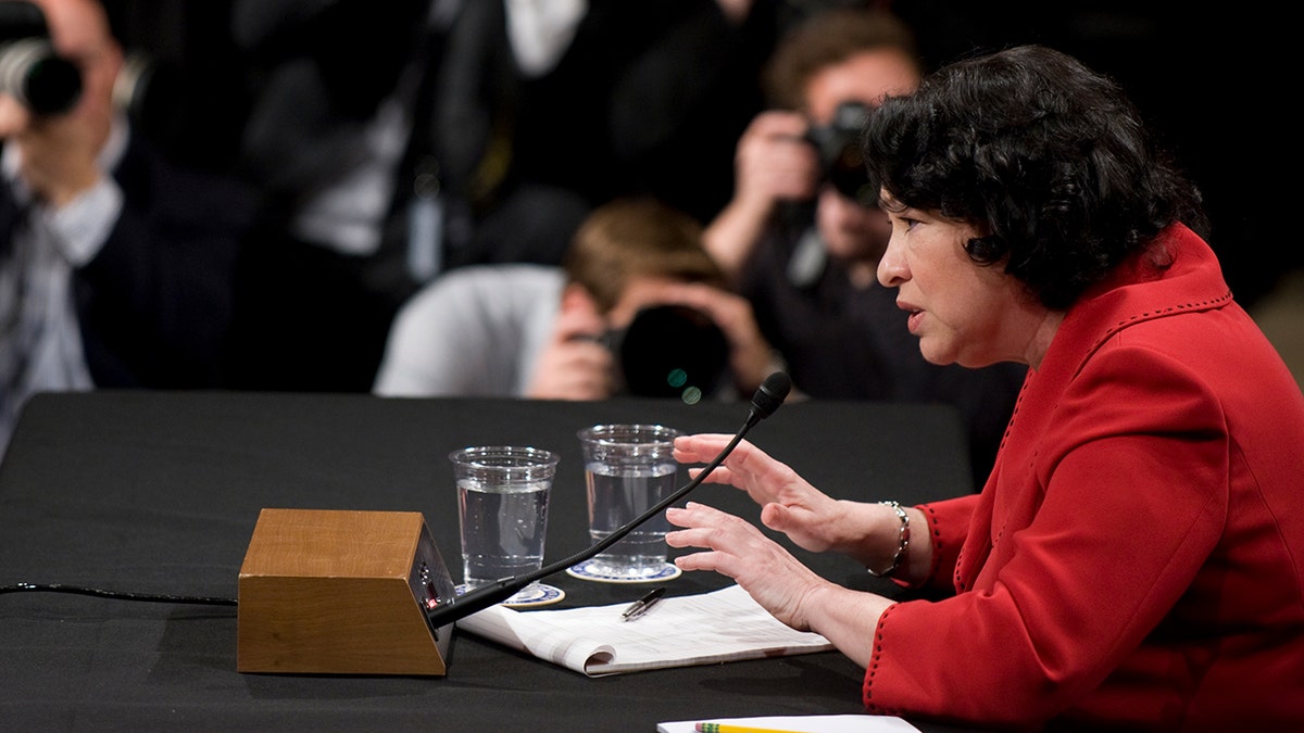 Sotomayor talks during confirmation hearings