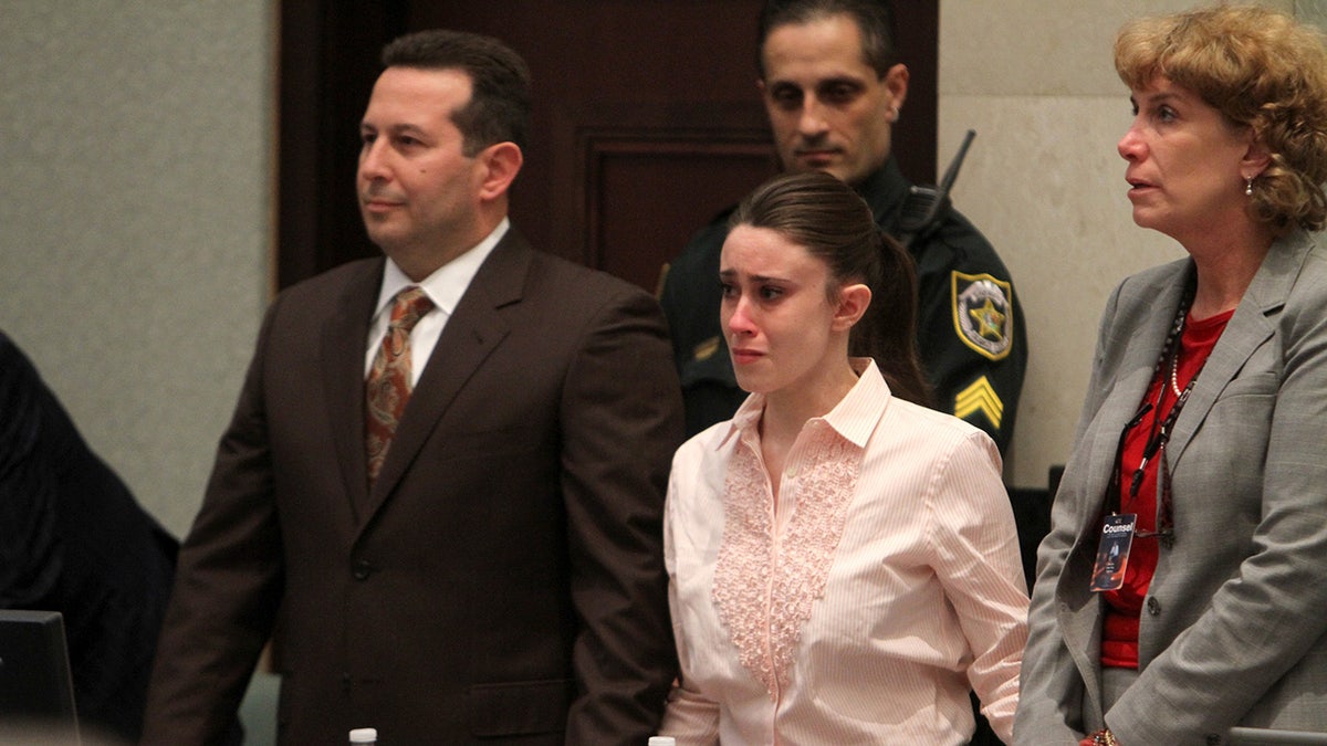 Casey Anthony crying after she found out shes not guilty