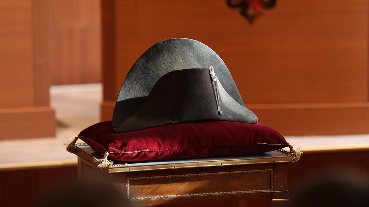 A close-up of Napoleon Bonapartes hat