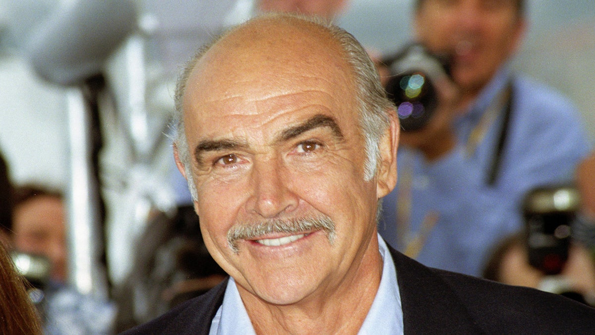 A close-up of Sean Connery smiling