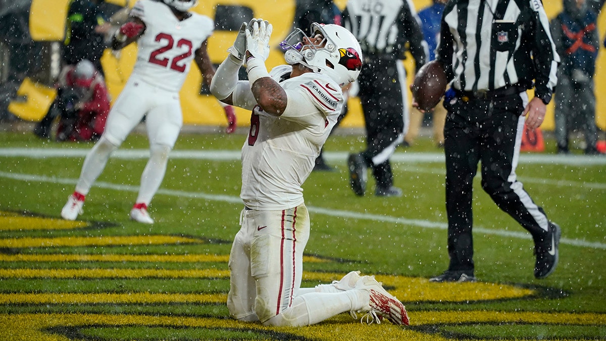 James Conner on his knees