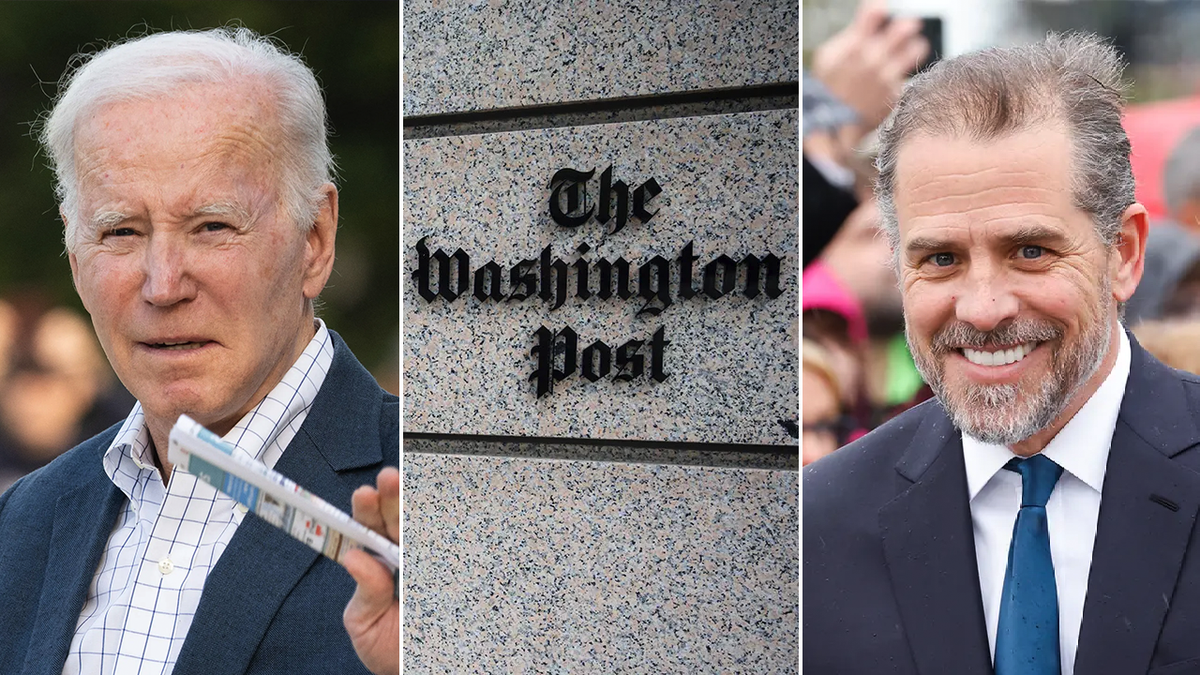 Joe Biden, Washington Post, Hunter Biden split image