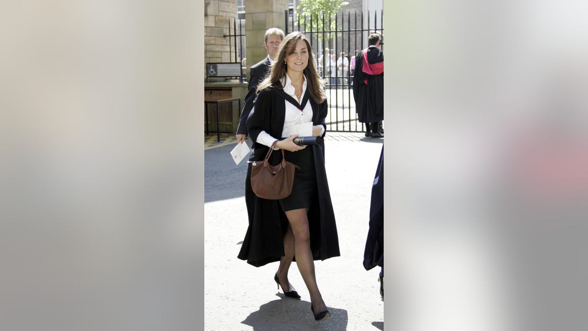 Kate Middleton in her St. Andrew's graduation outfit in 2005