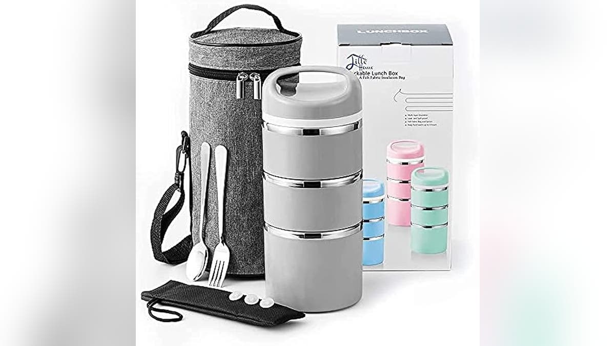 Lille Home Stackable Stainless Steel Thermal Compartment Lunch