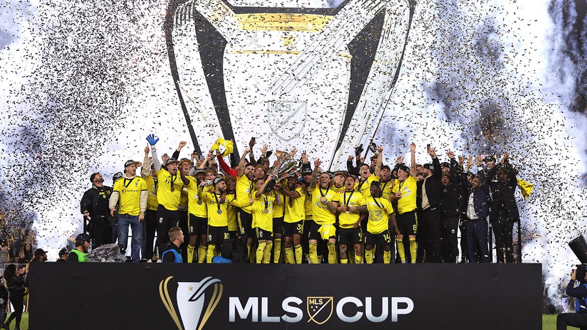 The Columbus Crew celebrating winning the MLS Cup