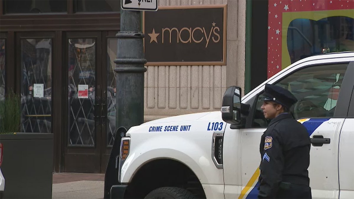 Close up of Philly's Macy's following stabbing