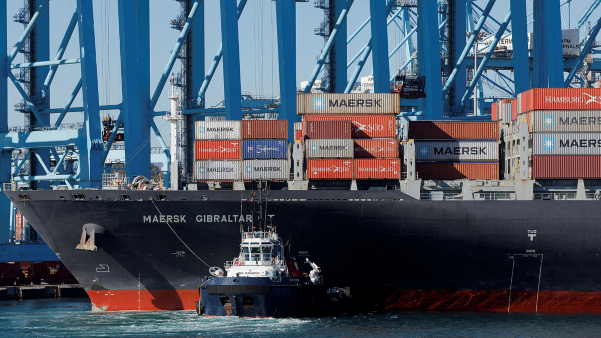 Maersk Gibraltar ship in Spain