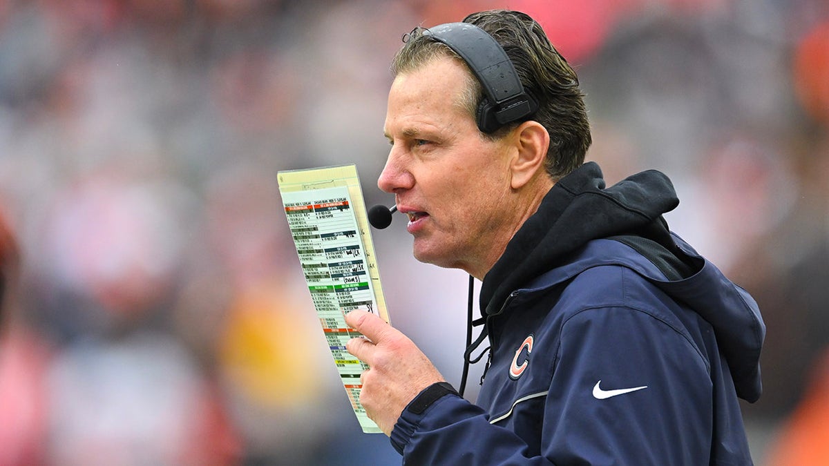 Matt Eberflus looks on from the sideline