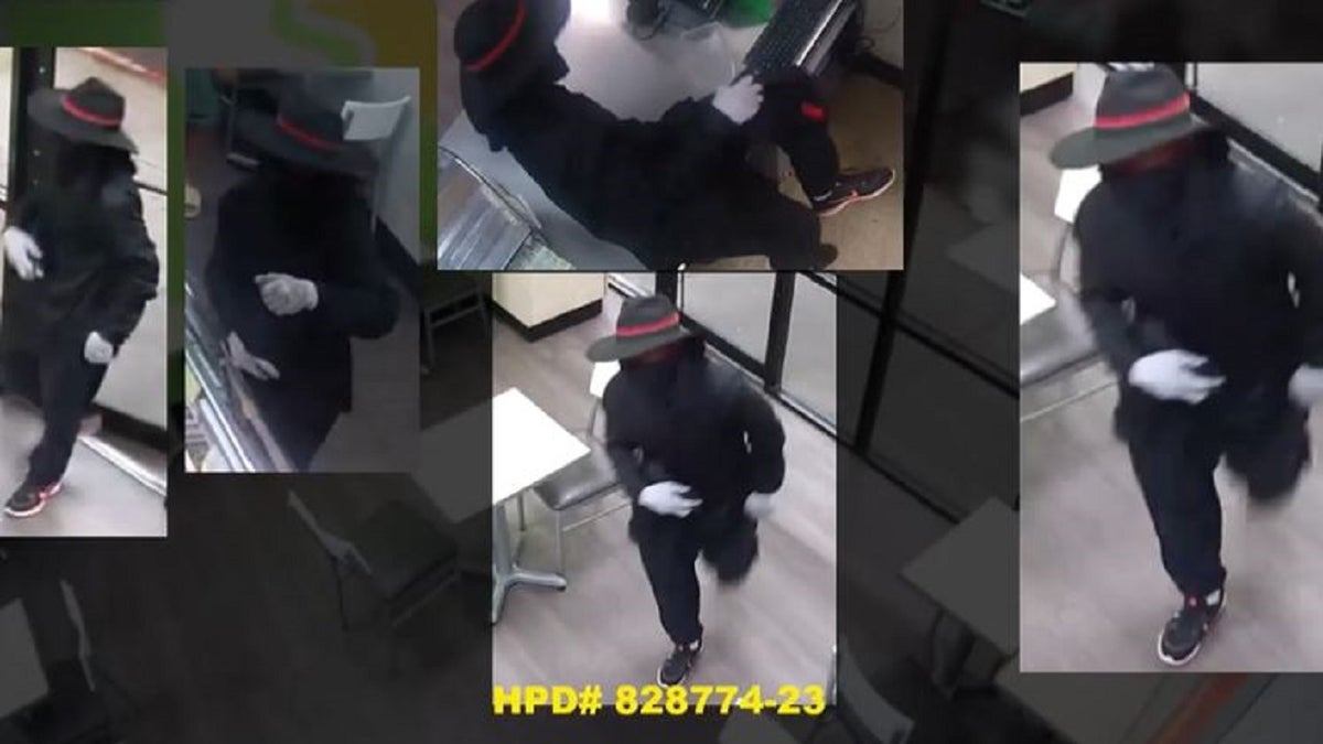 Image of a suspected robbery at a Houston Sunway shop