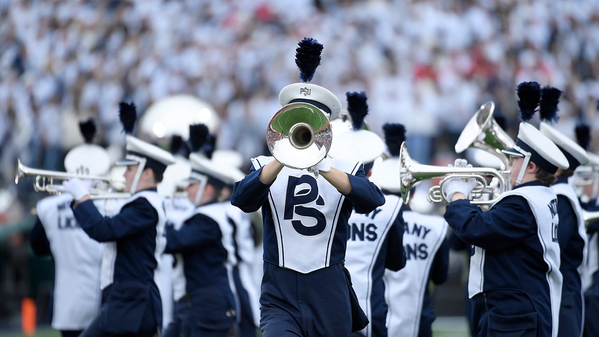 trumpet player on Penn State's Blue Band