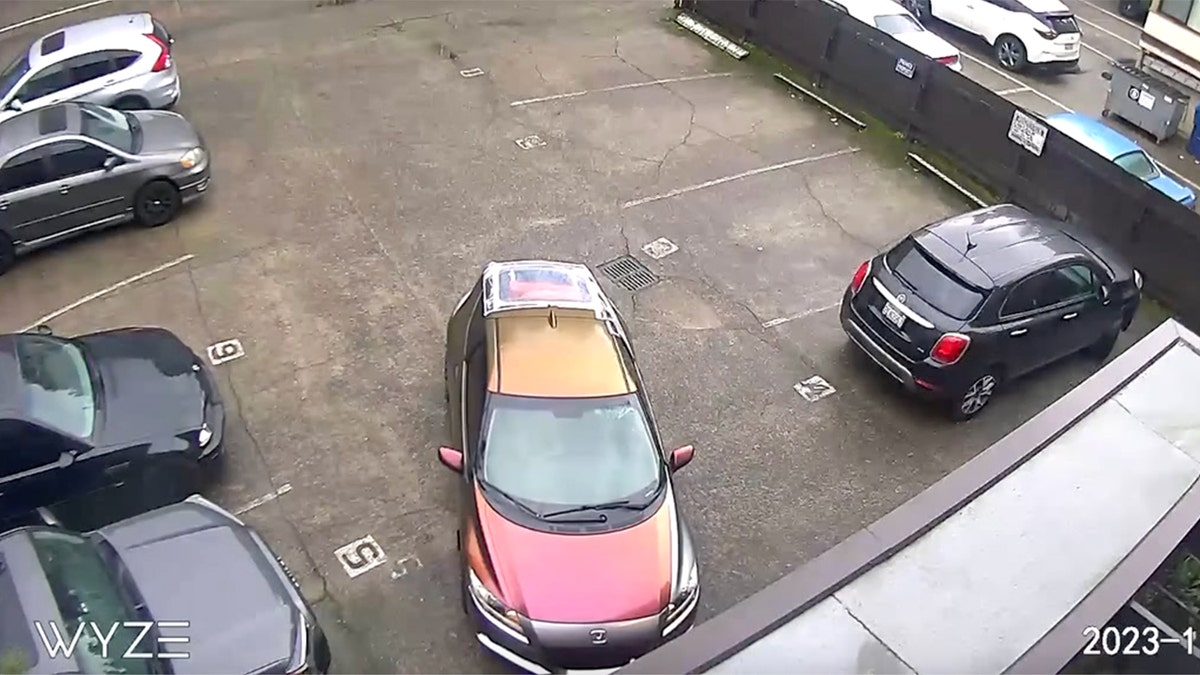 Video shows "colorful" car driven by porch pirate