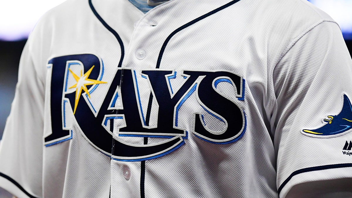 Rays logo across jersey