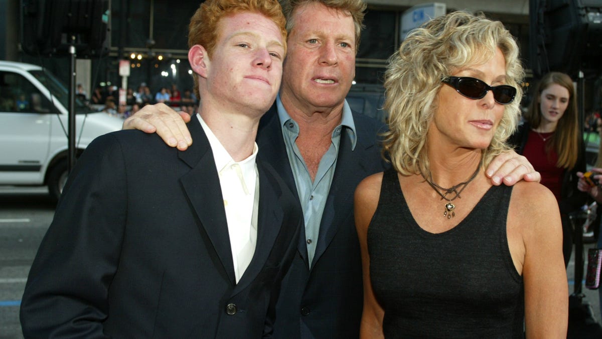 Farrah Fawcett, ONeal and their son Redman
