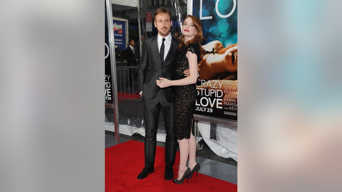 Ryan Gosling e Emma Stone no tapete vermelho