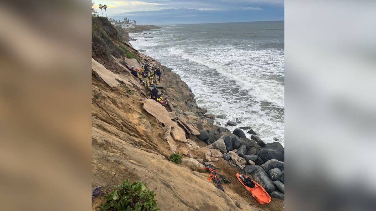 The scene of a rescue in San Diego