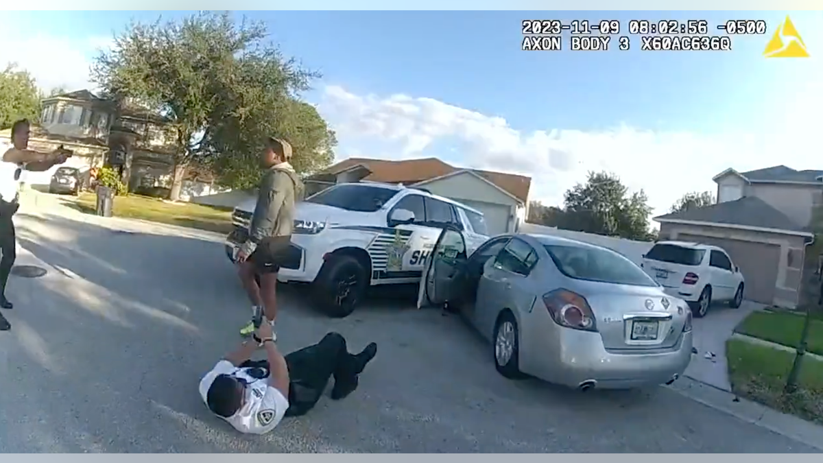 Suspect hits two cops in surprise attack