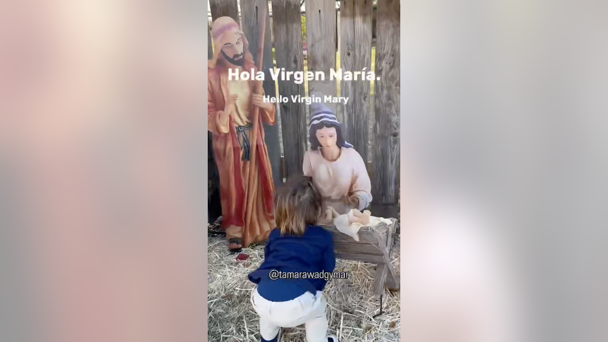 Virgin Mary baby Jesus toddler in Texas goes viral