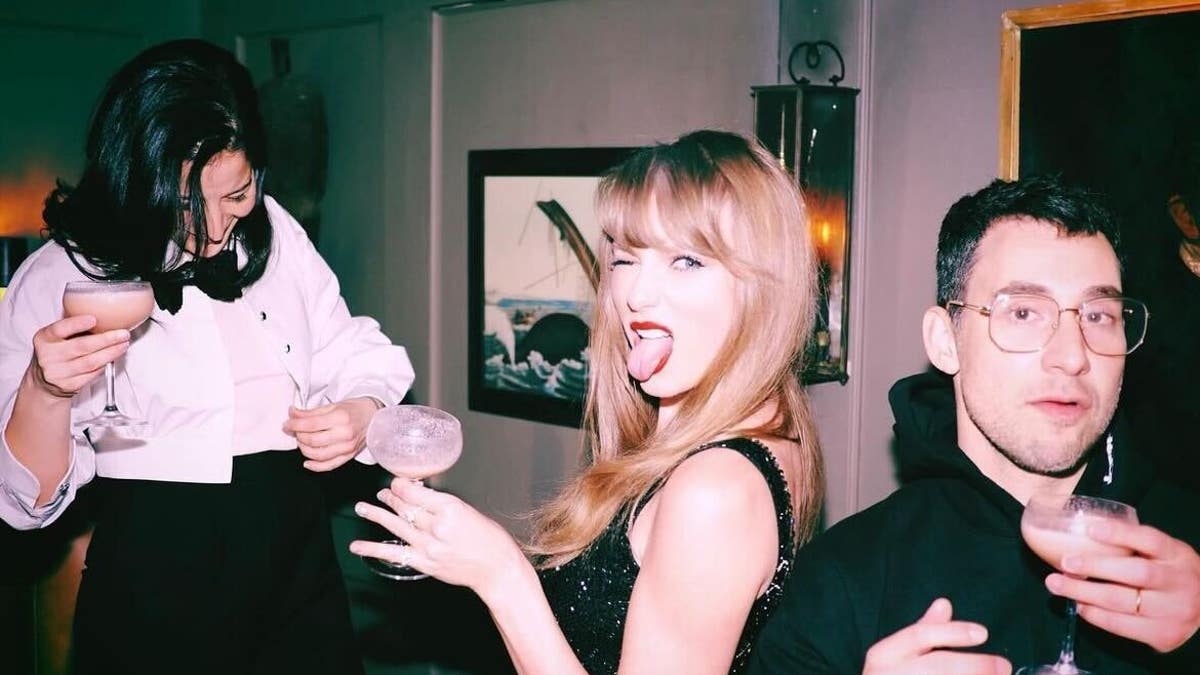 Taylor Swift and Jack Antonoff at her birthday