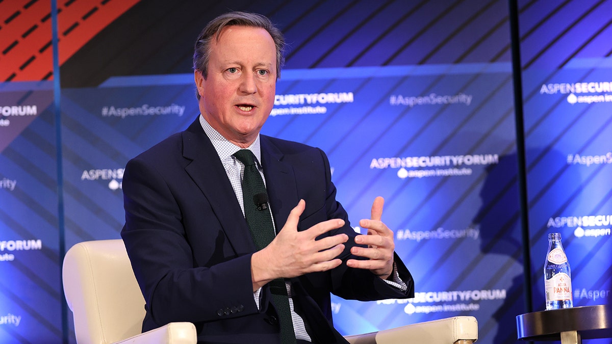 UK Foreign Secretary David Cameron speaks at Aspen Security Forum in Washington, DC