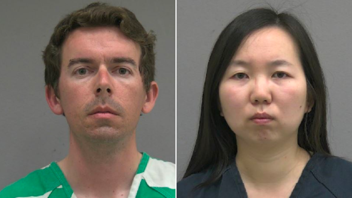 Dustin Huff, 35, and Yurui Xie, 31, booking pictures