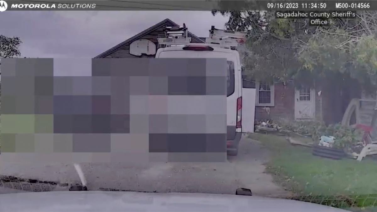 Dashcam video of Robert Card's dads house