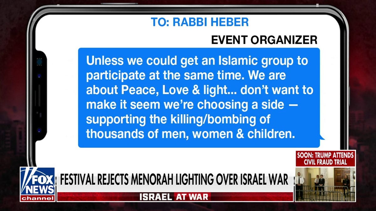Virginia festival denies menorah lighting
