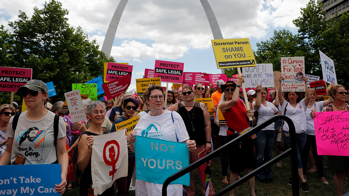Protesters in support of abortion access