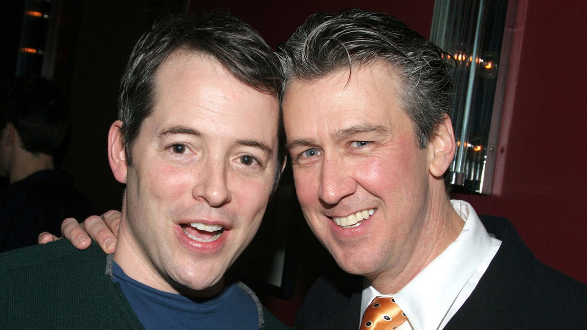 Matthew Broderick and Alan Ruck smile