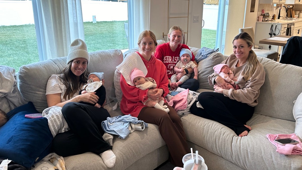 Thiem sisters and babies