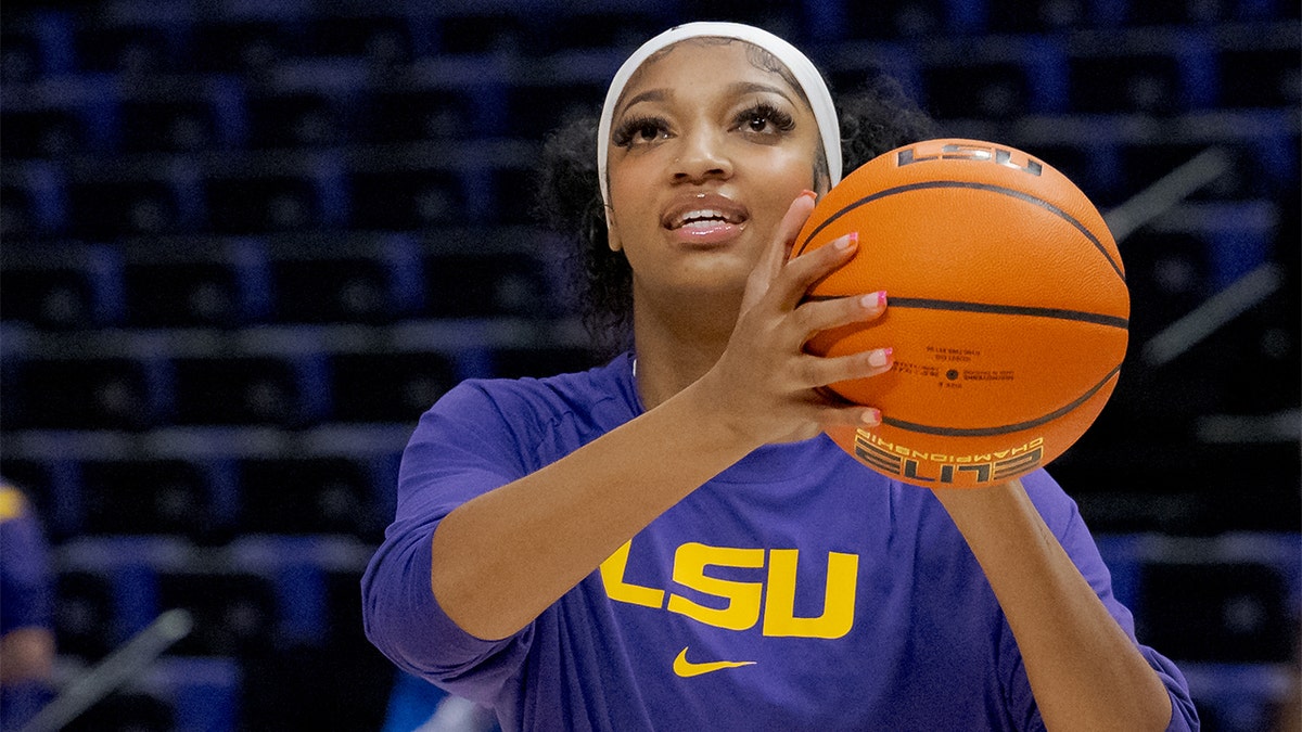 LSU star Angel Reese returns to game action after mysterious absence: ‘I am human’ 2 Angel Reese warms up