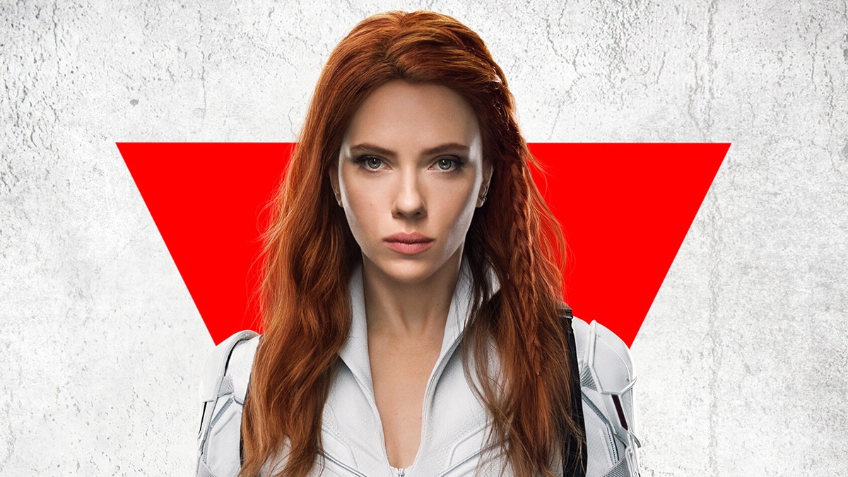 Scarlett Johansson with long red hair as Natasha Romanoff for "Black Widow"