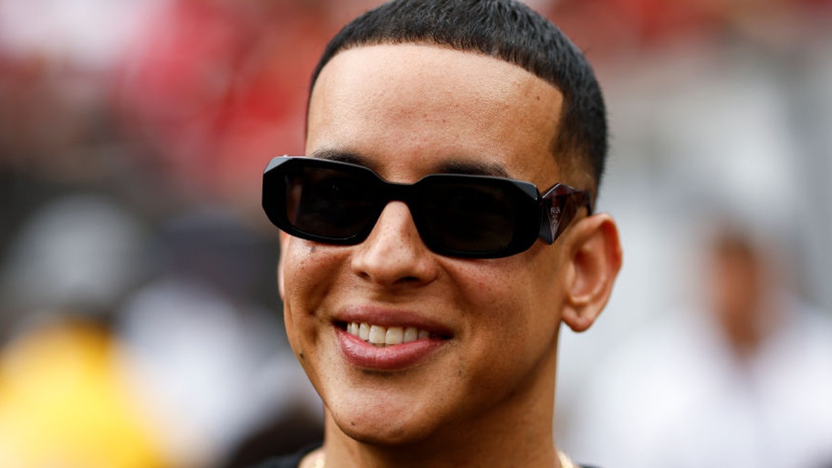 Latin artist Daddy Yankee at a sports game