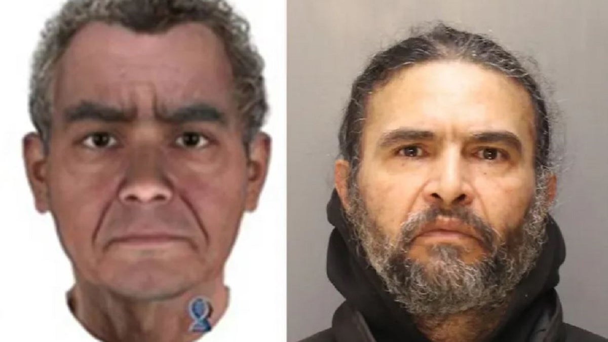 Image of Elias Diaz and drawing of serial rapist