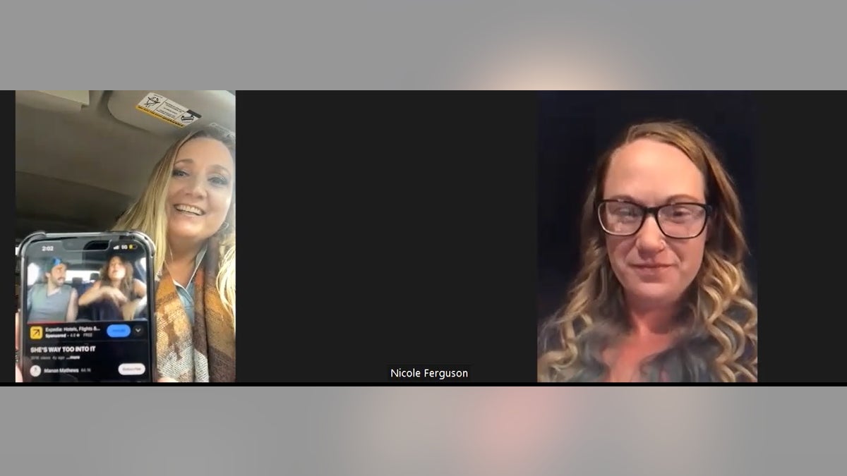Angela Ferguson and Nicole Ferguson share a laugh during an interview with Fox News Digital
