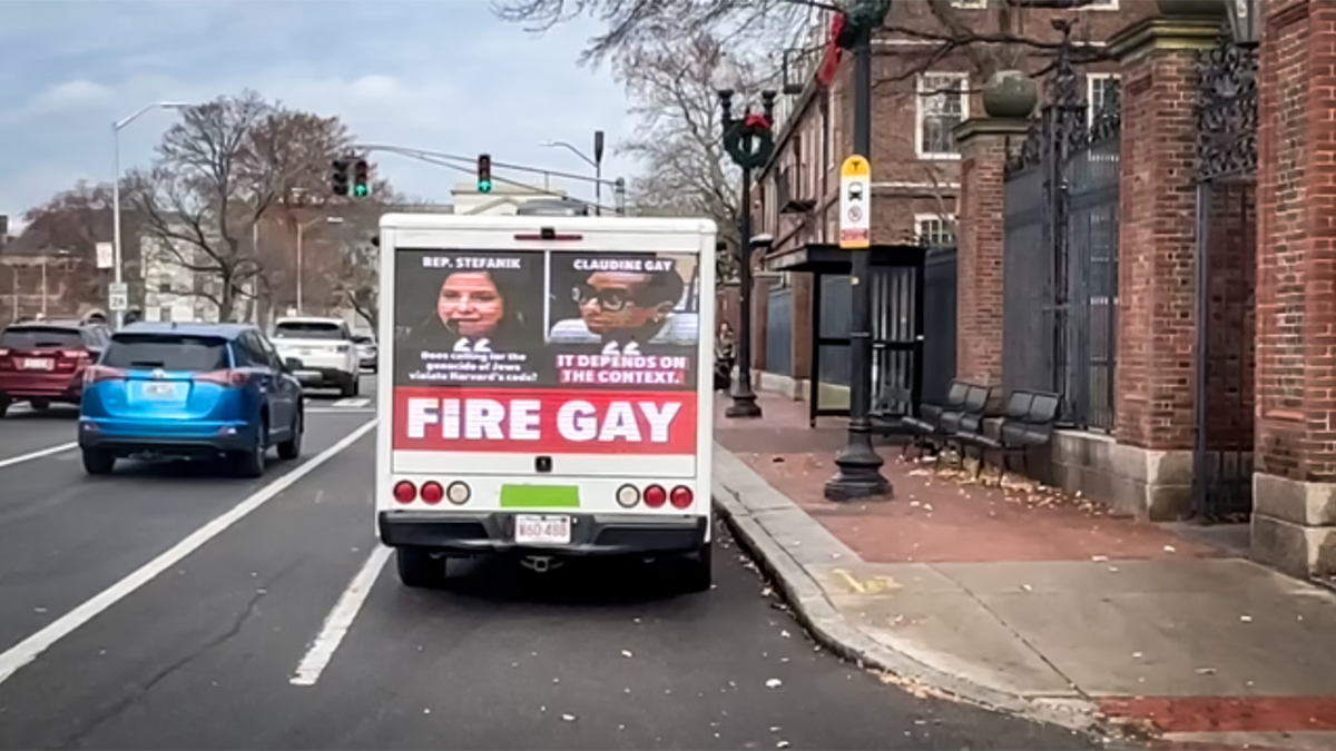 Harvard protest trucks