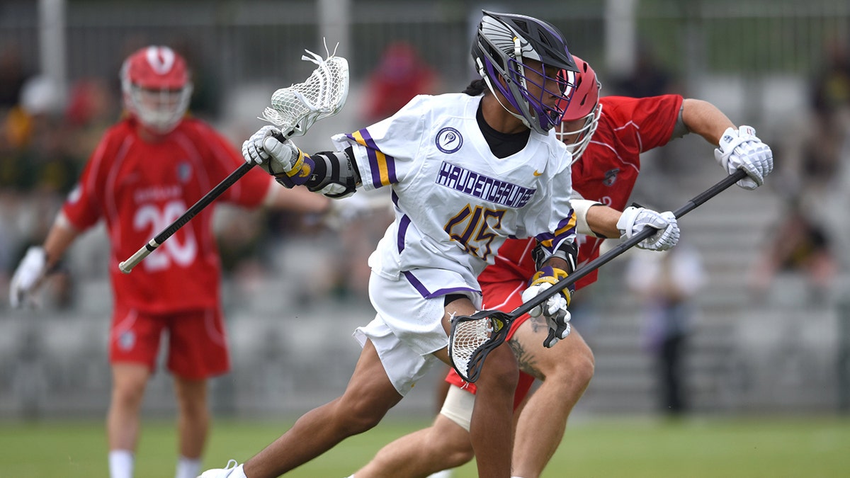 Biden offers support for Indigenous nations to compete under collective flag in 2028 Olympics 1 Haudenosaunee lacrosse players