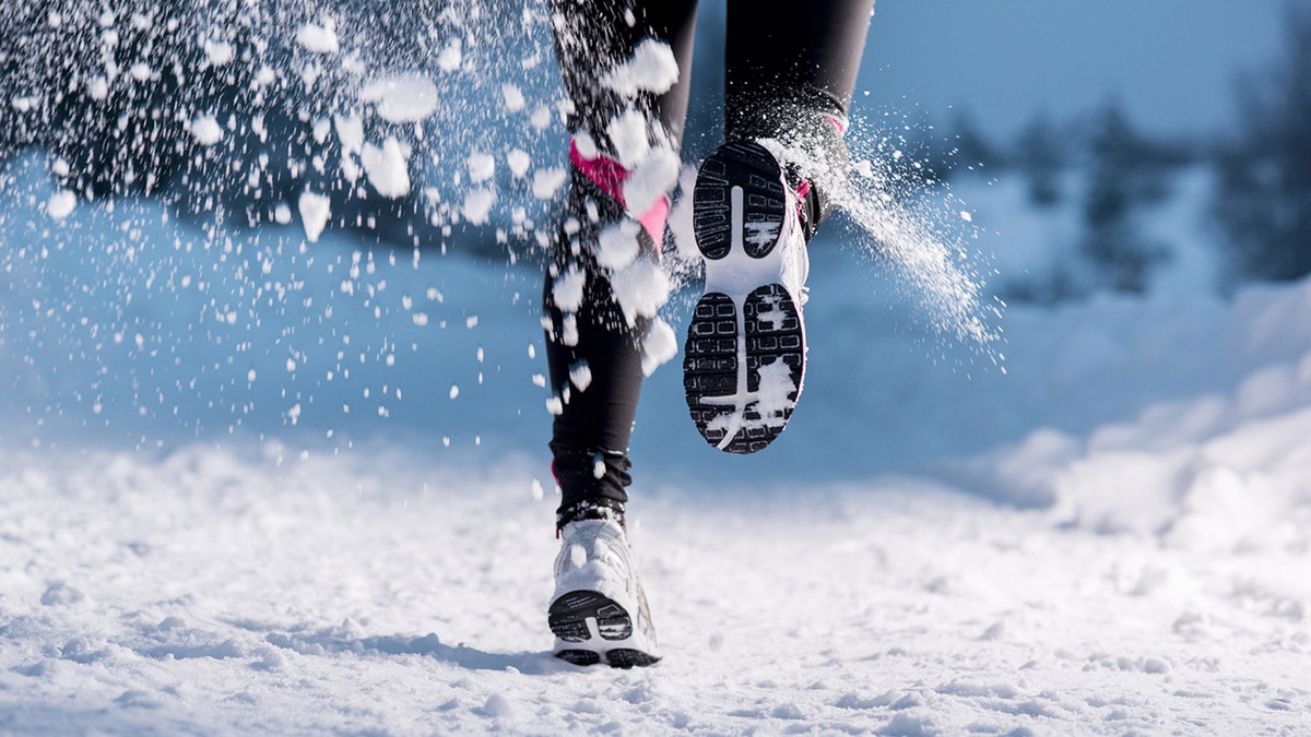 Shoes in snow