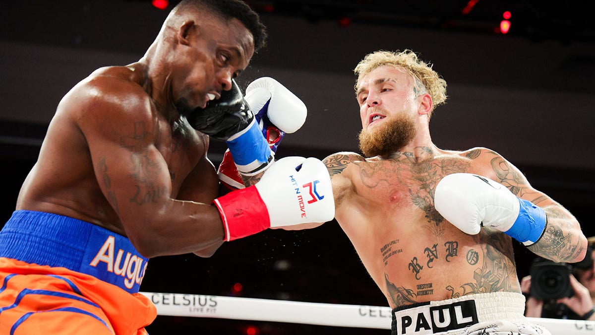 Jake Paul knocks out Andre August in the first round at Caribe Royale Orlando.