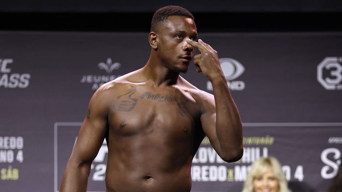 Jamahal Hill at weigh-in