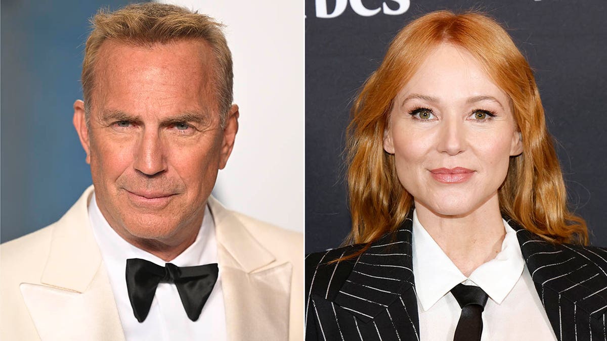kevin costner side by side with jewel red carpet close-ups