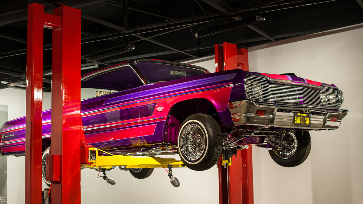 Lowrider car in museum