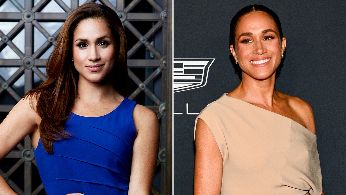 Meghan Markle then and now split