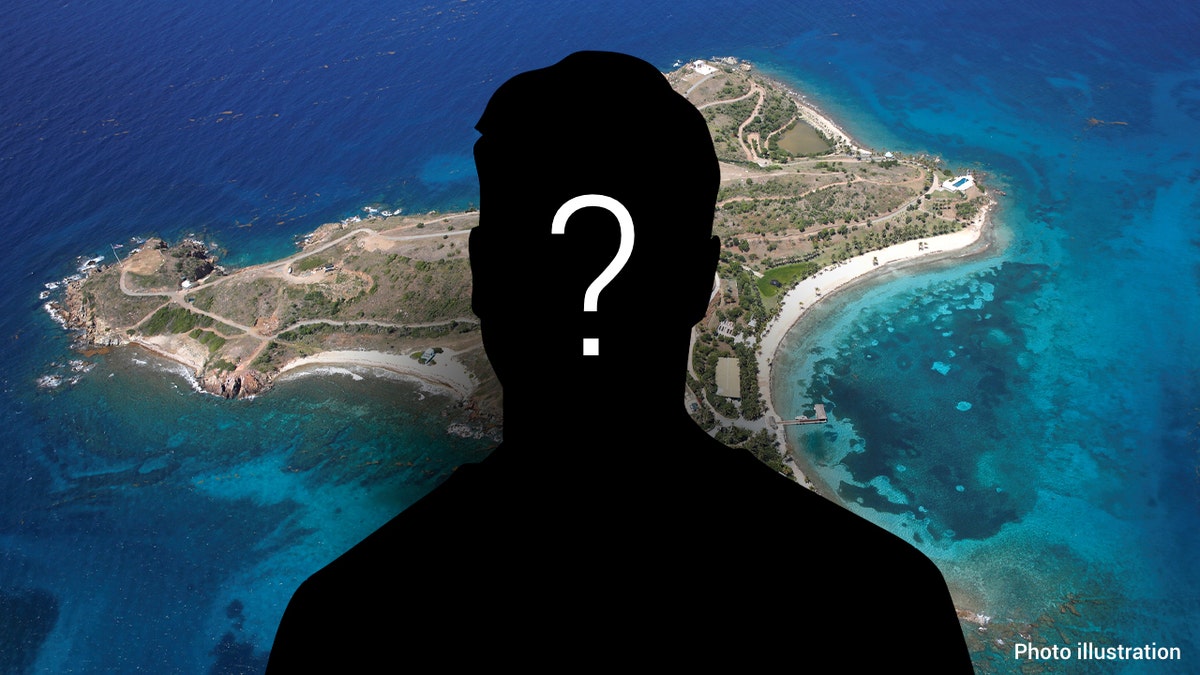Silhouette over Jeffrey Epstein's Private Island